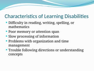 Learning Disability by Golak.pptx for effective teaching | PPTX