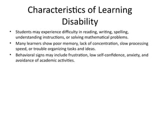Learning_Disability_Presentation and its meaning | PPTX