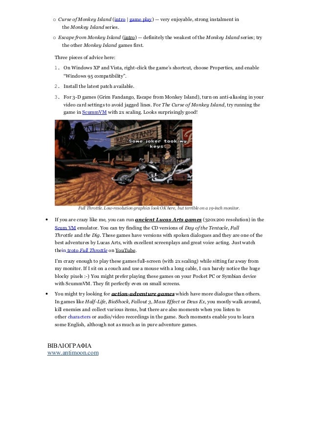 Escape From Monkey Island Windows Compatibility Escape From Monkey Island Windows Compatibility
