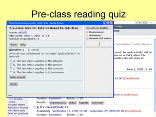 Pre-class reading quiz 