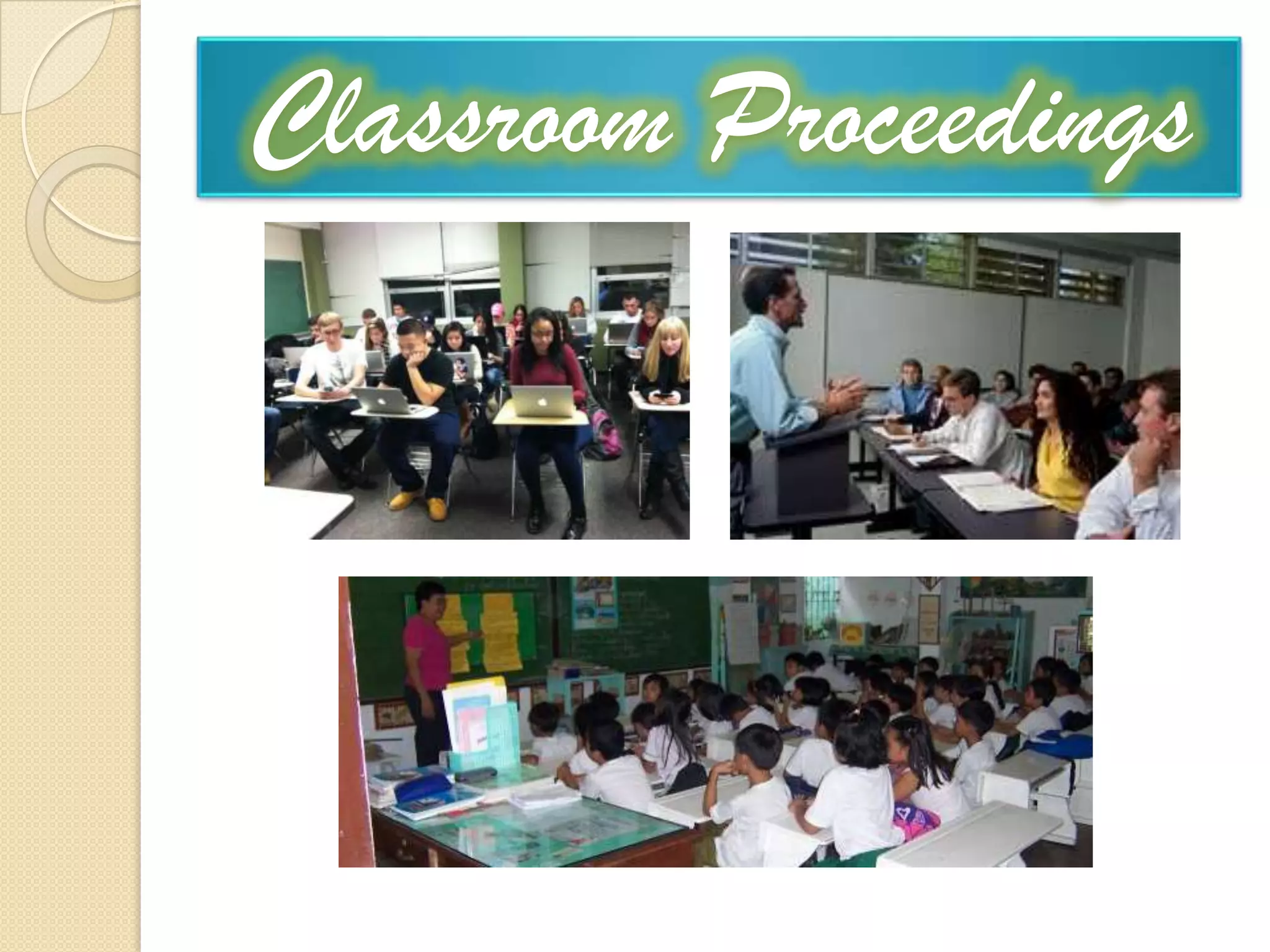 Classroom Proceedings
 