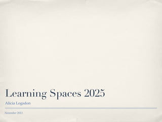 Learning Spaces 2025 ,[object Object],November 2011 