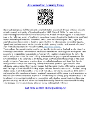 Learning Essays | PDF
