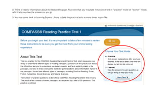 COMPASS Practice Test on Learning Express Library | PPT