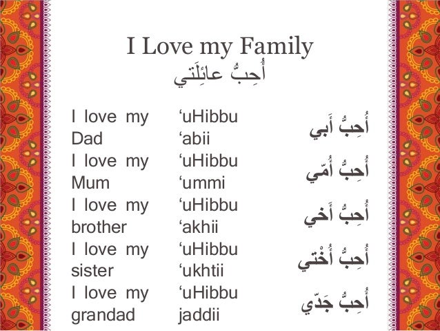 Learning About Family Members In Arabic