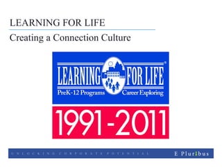 LEARNING FOR LIFE Creating a Connection Culture 