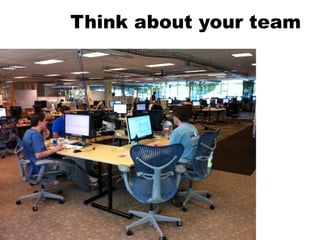 Think about your team
 