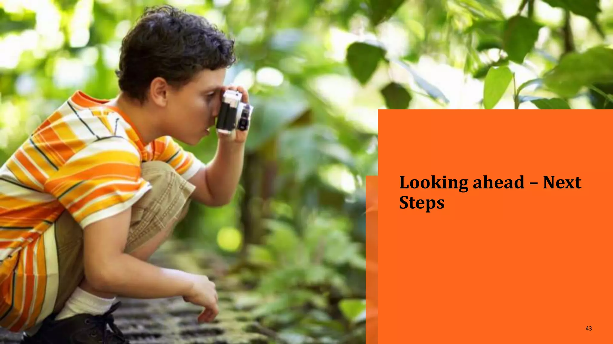 43
Looking ahead – Next
Steps
 