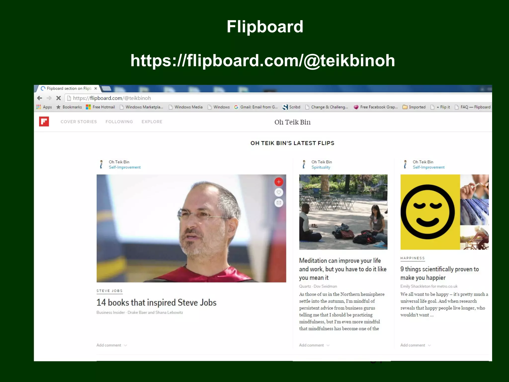 31
Flipboard
https://flipboard.com/@teikbinoh