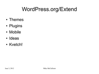 WordCamp Milwaukee 2012: Learning from the WordPress sites