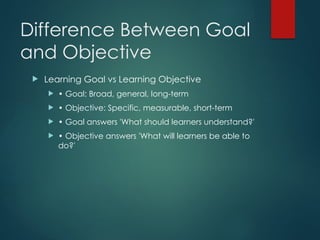 Comprehensive Guide to Learning Goals, Objectives, and the ABCD Model ...