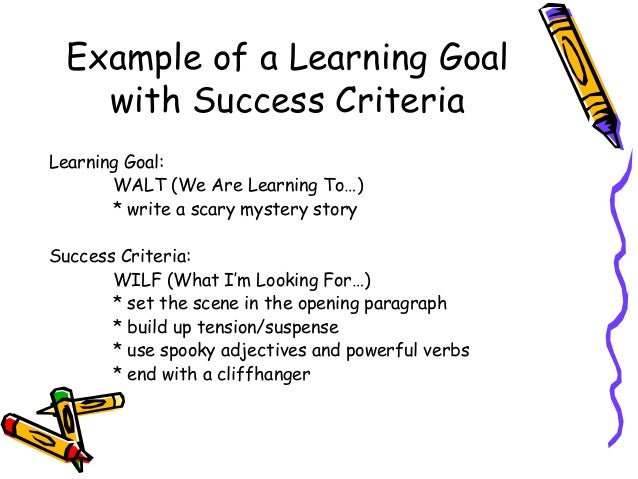 learning targets for creative writing