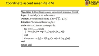 Coordinate ascent mean-field VI
 