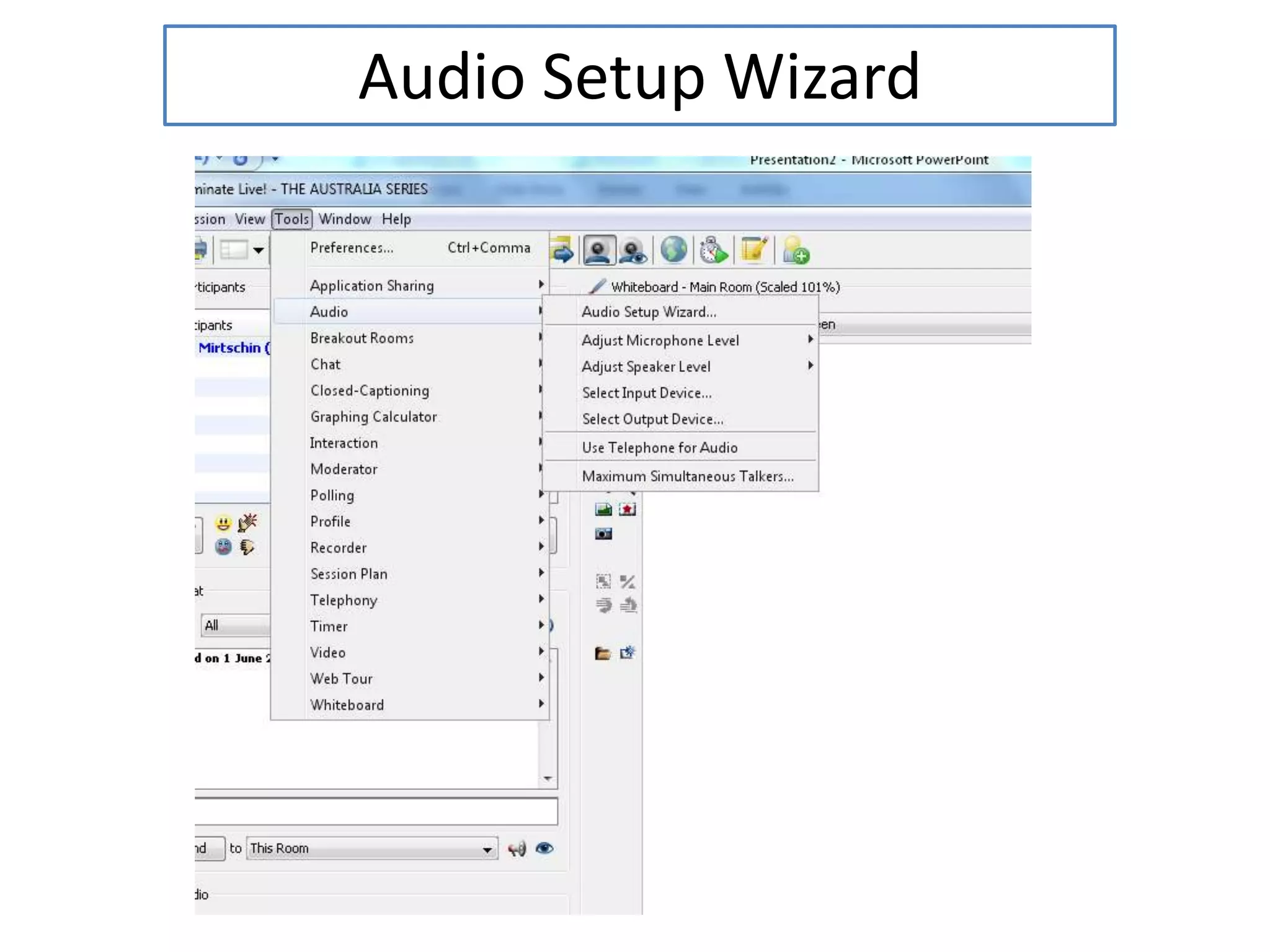 Audio Setup Wizard