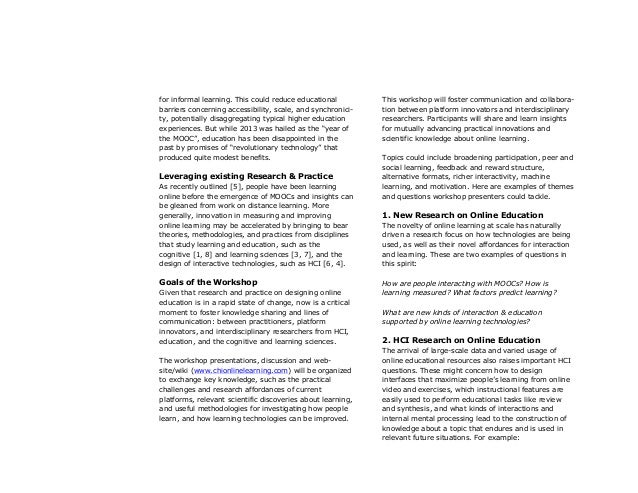 learning innovation at scale chi 2014 workshop extended abstract extended abstract format