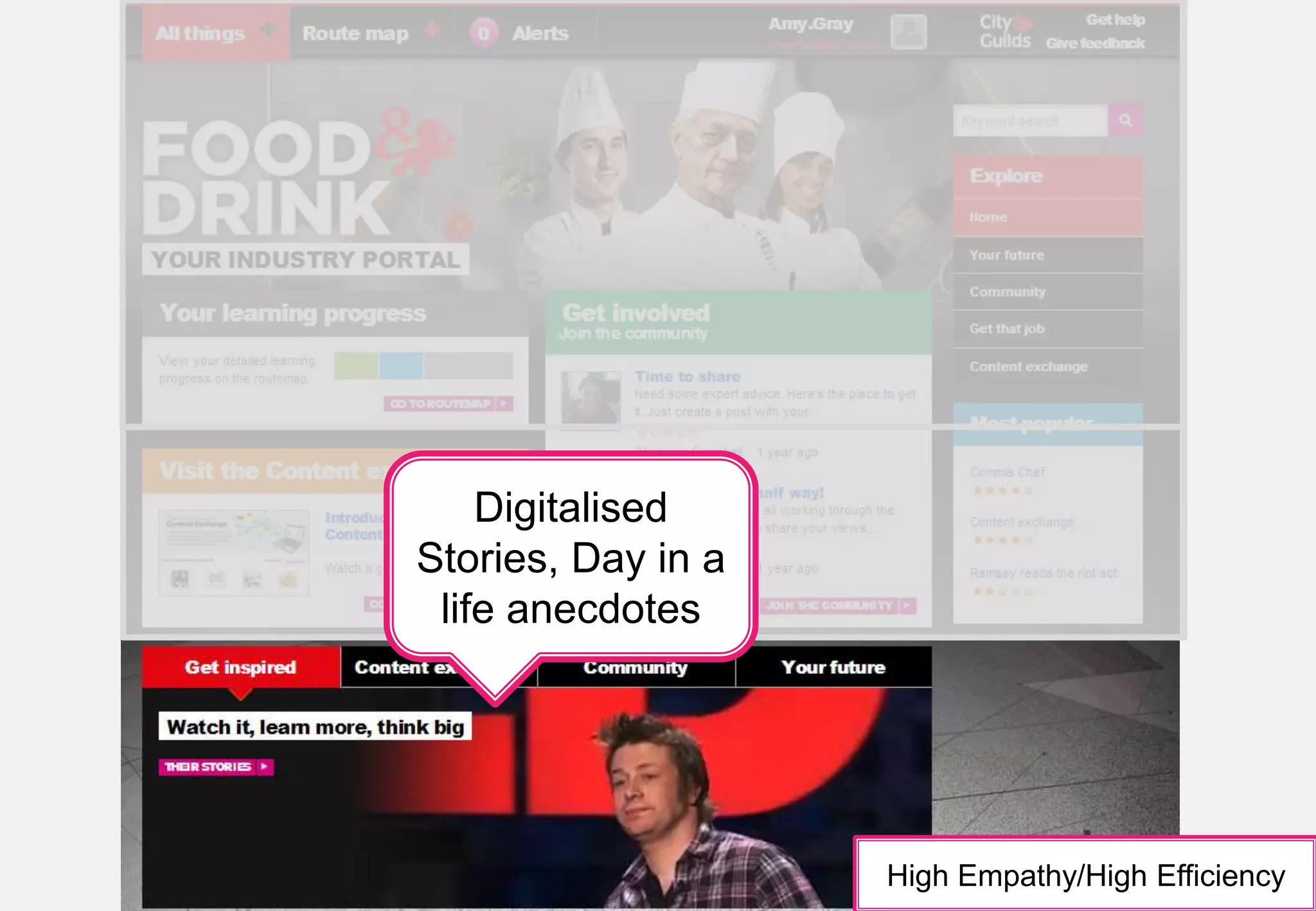 Digitalised 
Stories, Day in a 
life anecdotes 
High Empathy/High Efficiency 
© City & Guilds Kineo. All rights reserved 27 
 