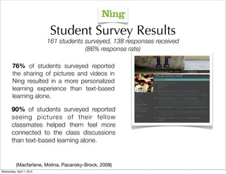 Student Survey Results
                           161 students surveyed, 138 responses received
                          ...