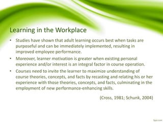 Learning in the Workplace | PPTX