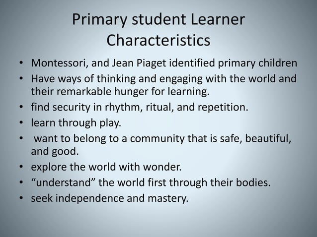 Learning & learner characteristics | PPT