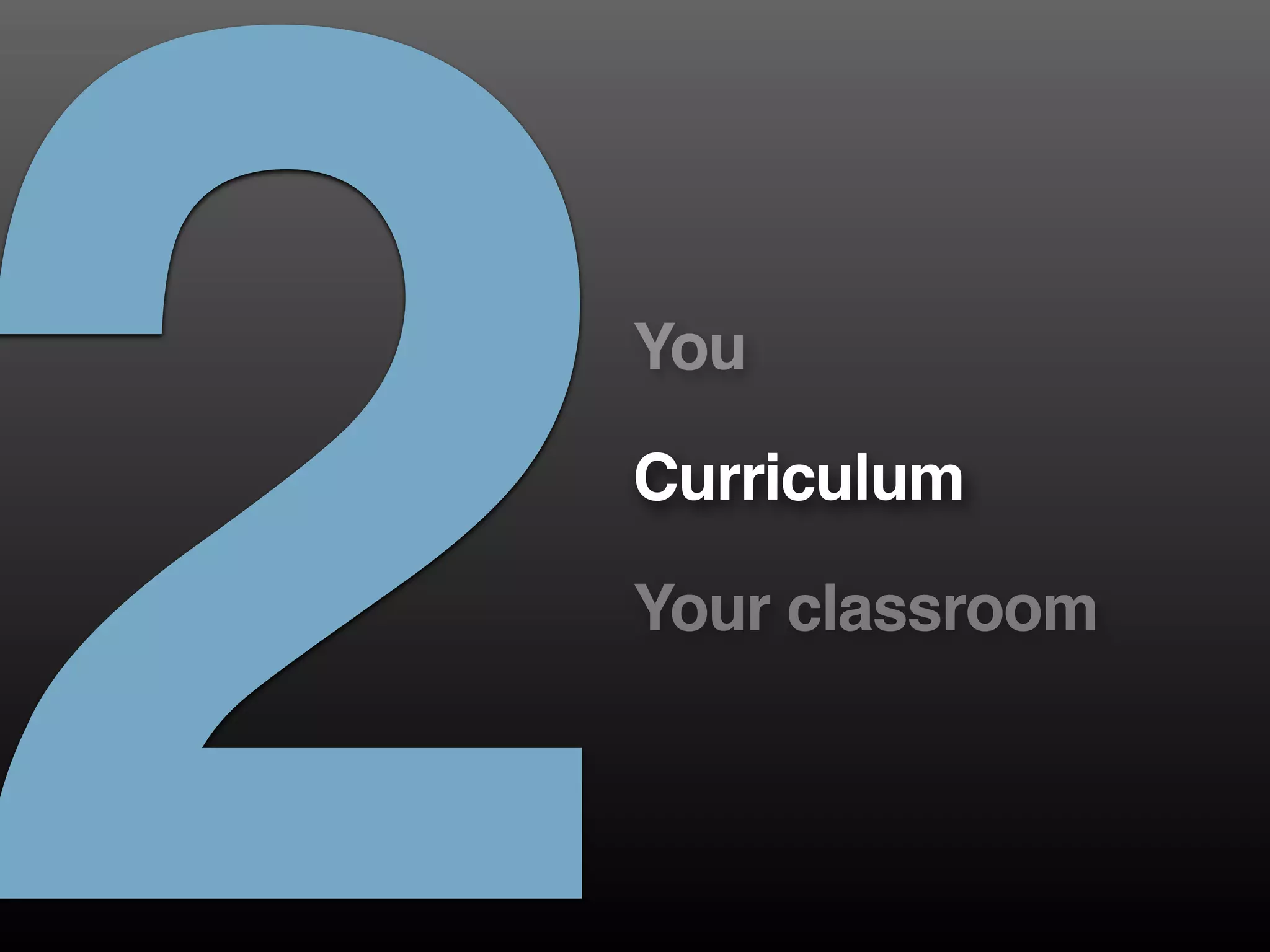 2You
Curriculum
Your classroom
 