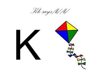 Kk says /k/ /k/
K
 