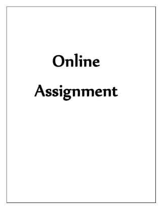 Online
Assignment
 