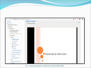 Dr. S. Srinivasaragavan ,Professor & Head, DLIS, BDU
 