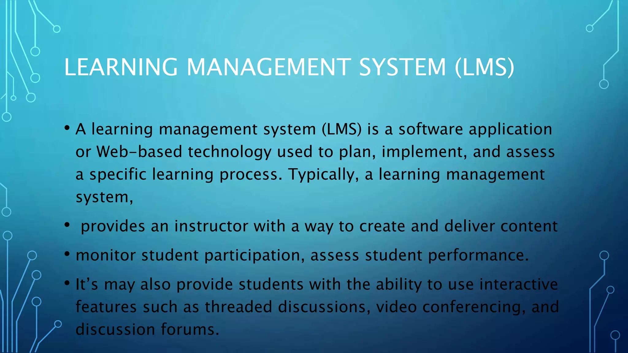 Learning Management System (LMS).pptx | Web Development | Internet