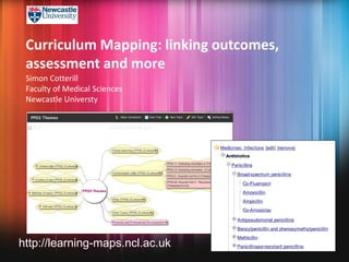 Curriculum Mapping: linking outcomes, 
assessment and more 
Simon Cotterill 
Faculty of Medical Sciences 
Newcastle Universty 
http://learning-maps.ncl.ac.uk 
 