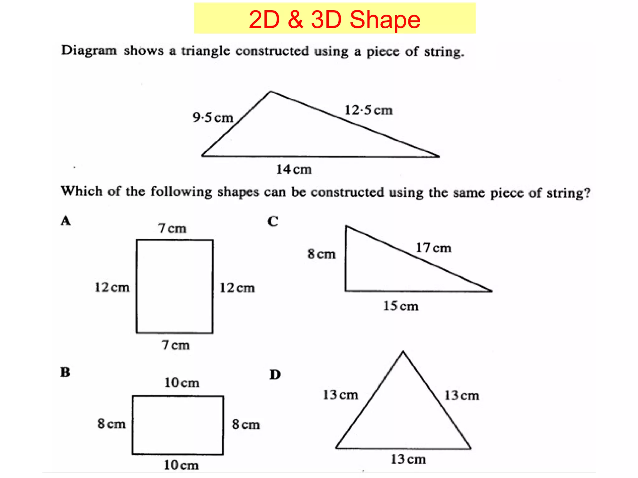 2D & 3D Shape 