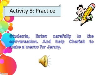 Activity 8: Practice
 