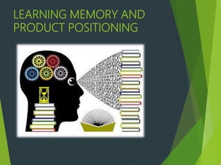 LEARNING MEMORY AND
PRODUCT POSITIONING
 