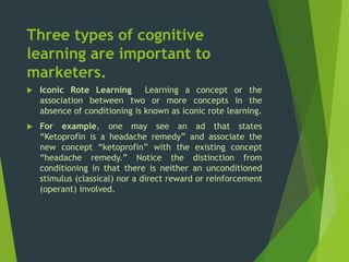 Iconic Rote Learning Learning memory and product positioning | PPTX