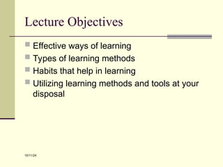 learning methods notes for Foundation courses | PPT