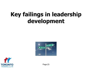 Key failings in leadership
      development




           Page 23
 