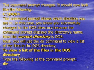 LEARNING MS DOS BASIC | PPSX