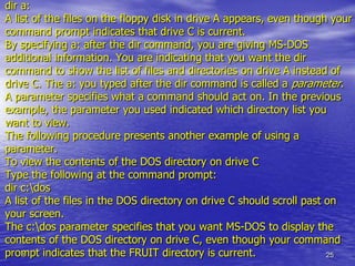 LEARNING MS DOS BASIC | PPSX