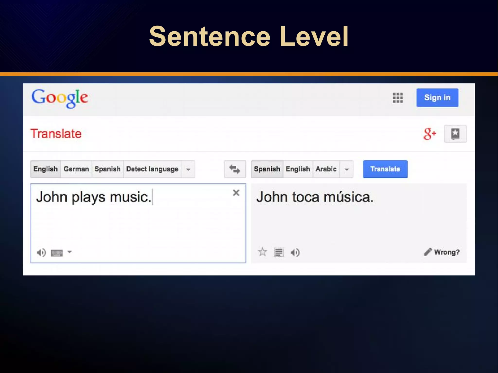 Sentence LevelSentence Level
 