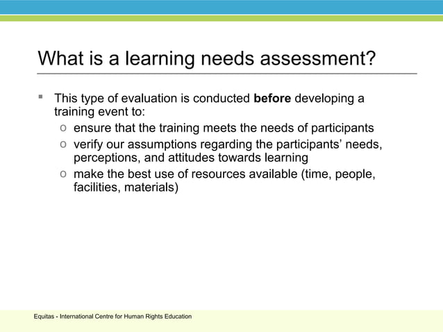 Learning Needs Assessment 1 Pptx
