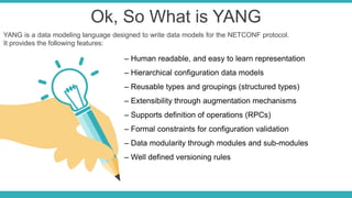 Yang Configuration Example Learning netconf yang from scratch | PPTX
