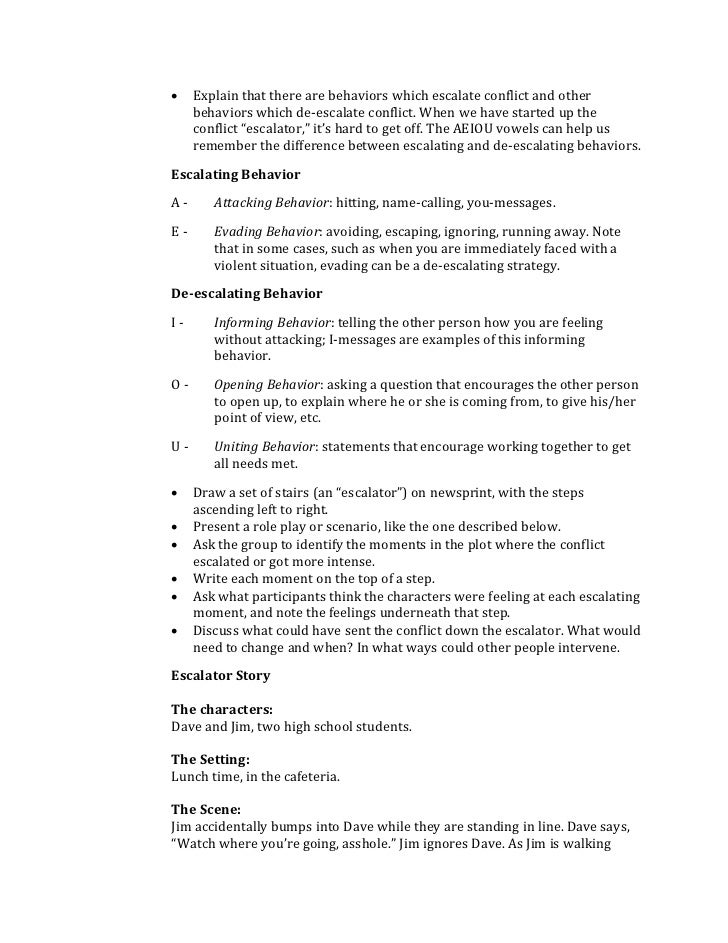 Conflict resolution papers