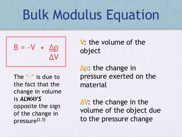 Learning Object 4 - Bulk Modulus