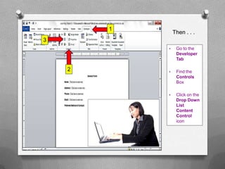 How to create a simple, fillable form using Microsoft Word | PPTX