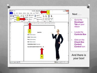 How to create a simple, fillable form using Microsoft Word | PPTX