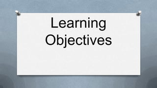 Learning
Objectives
 