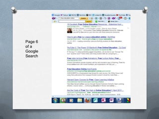 Page 6
of a
Google
Search
 