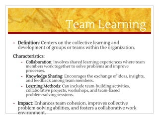 LEARNING ORGANIZATION, MEANING , TYPES, FEATURES | PDF