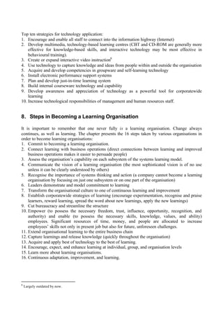 Learning organization summary | PDF