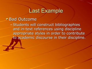 Learning outcomes | PPT