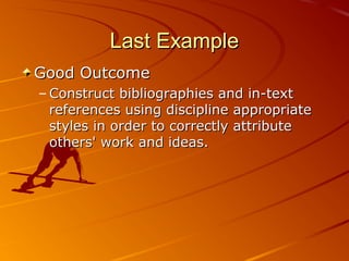 Learning outcomes | PPT